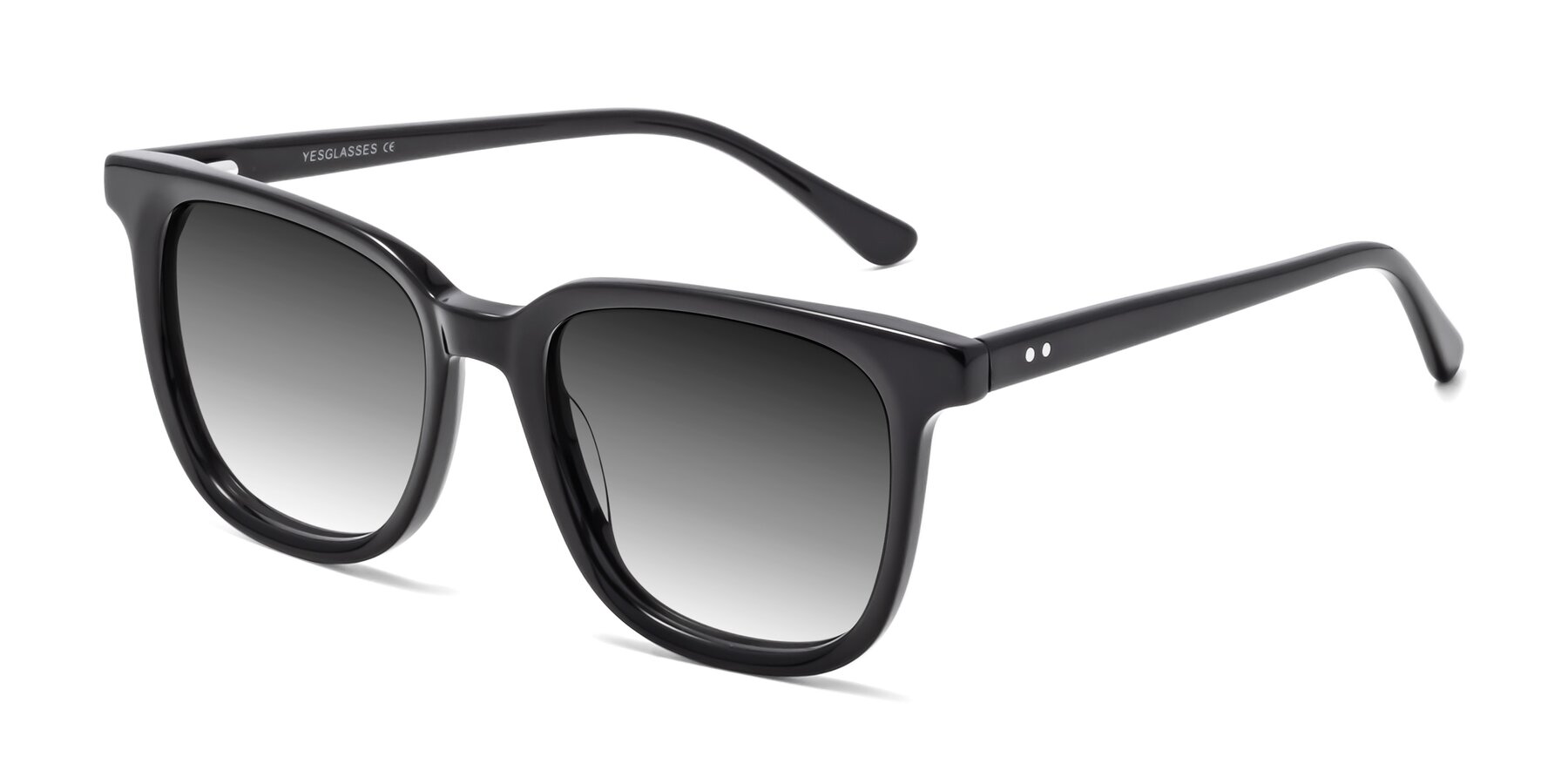 Angle of Broadway in Black with Gray Gradient Lenses