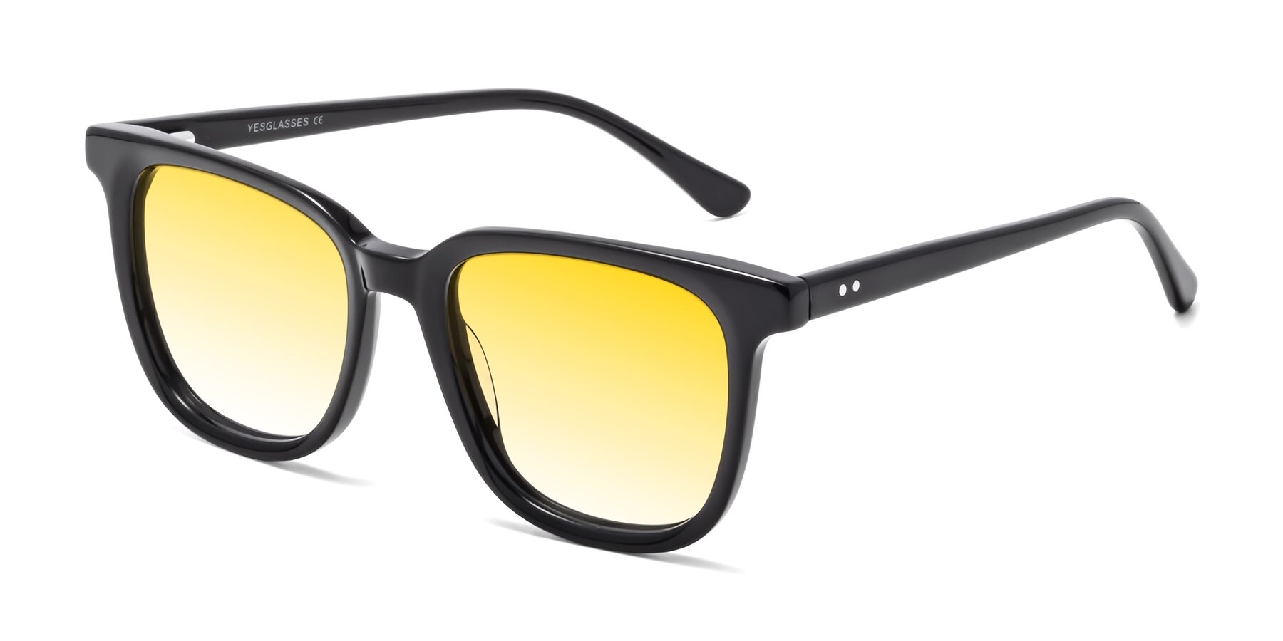 Angle of Broadway in Black with Yellow Gradient Lenses