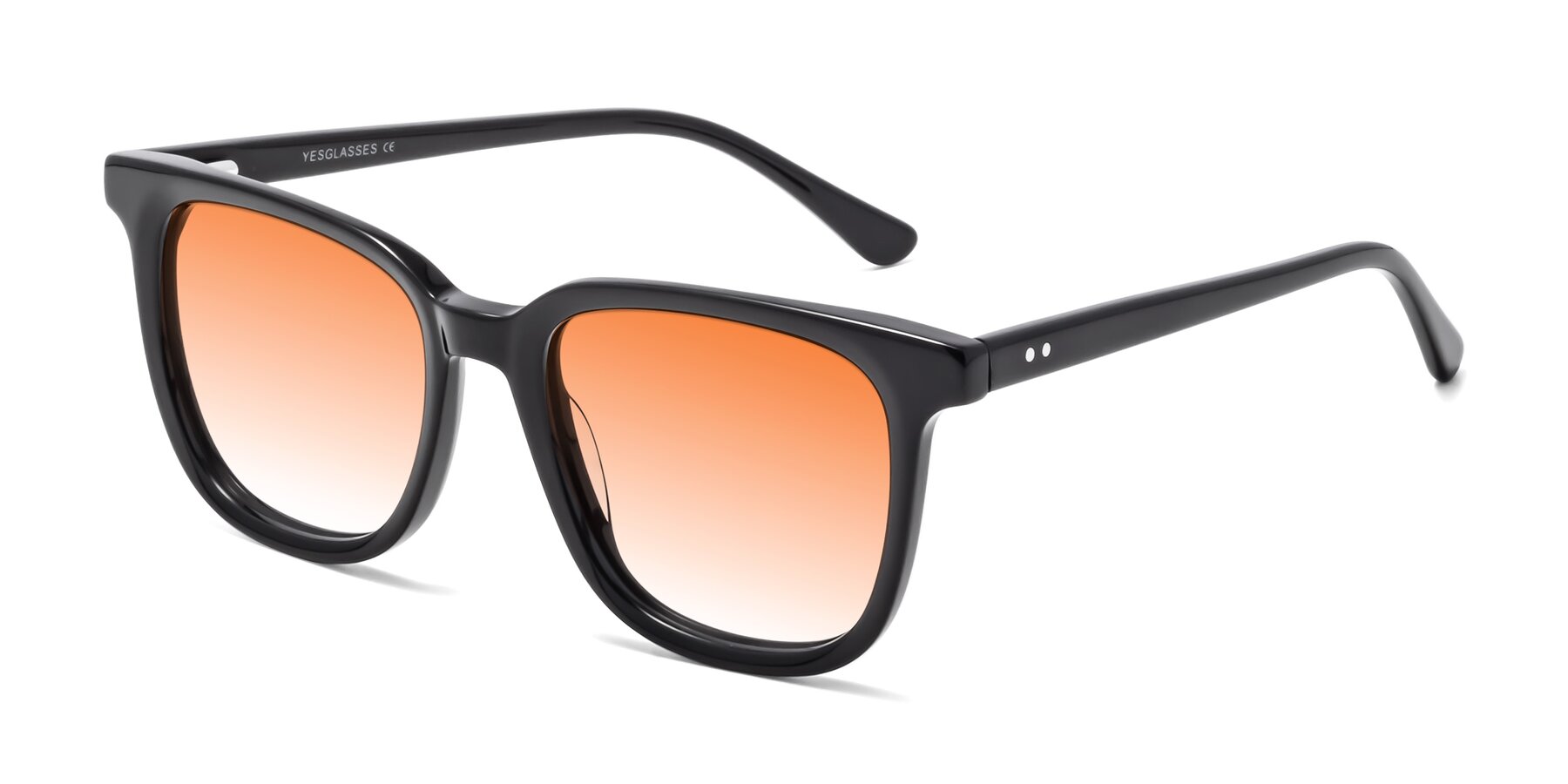 Angle of Broadway in Black with Orange Gradient Lenses