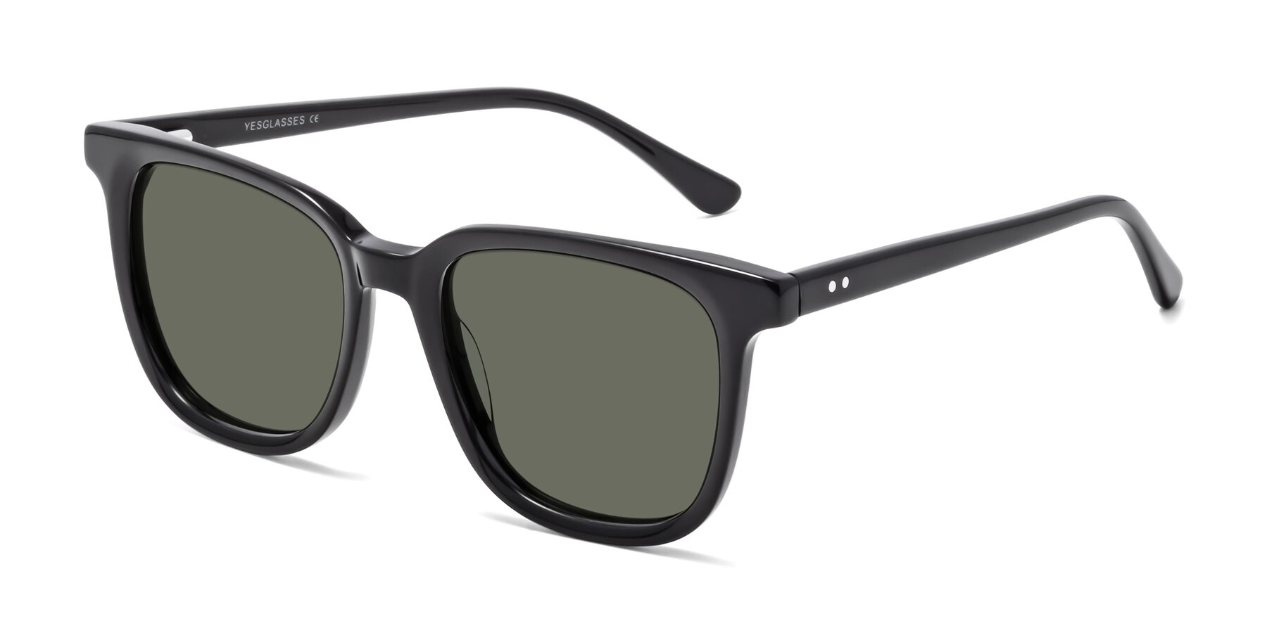 Angle of Broadway in Black with Gray Polarized Lenses