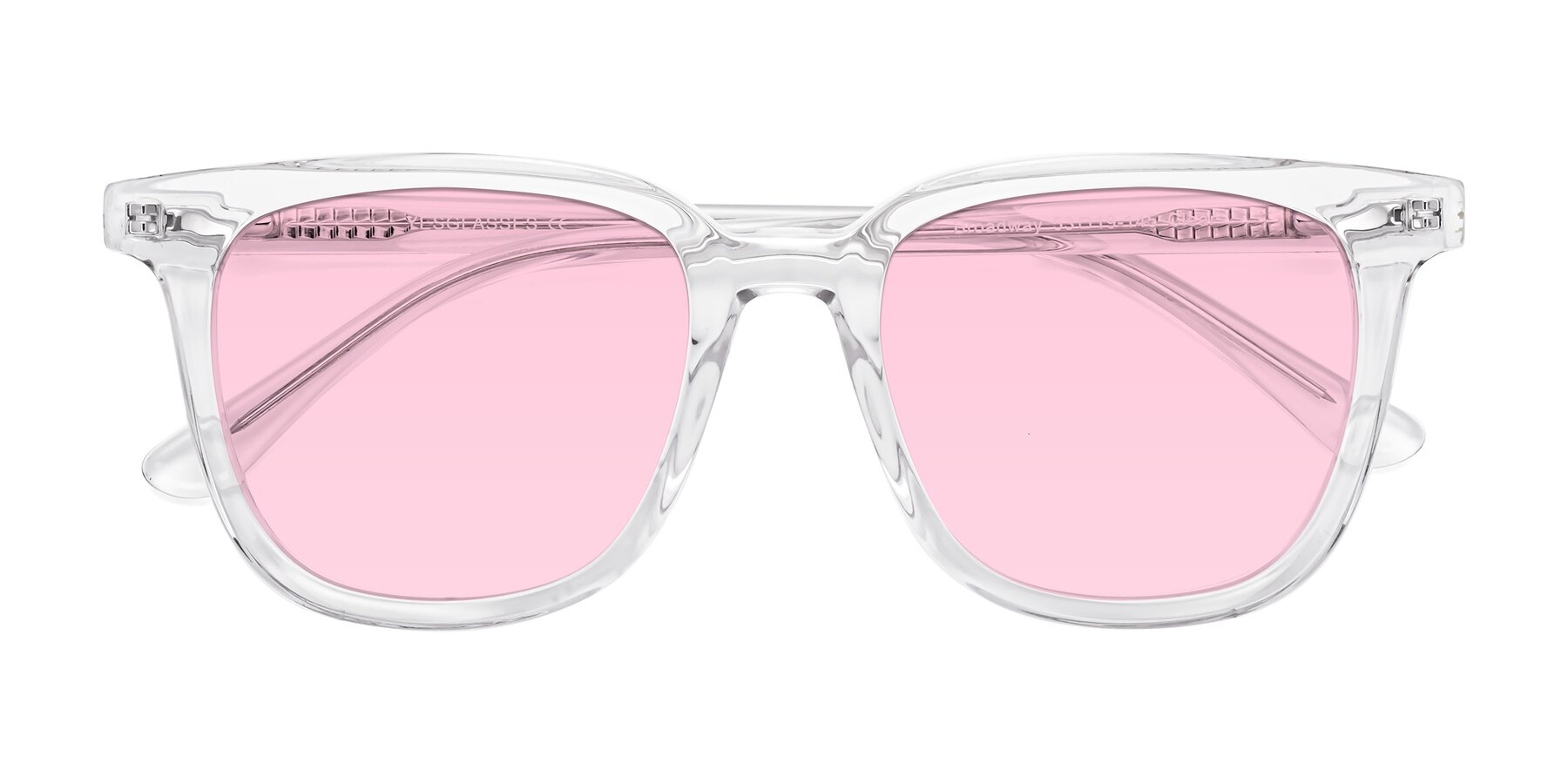 Folded Front of Broadway in Clear with Light Pink Tinted Lenses
