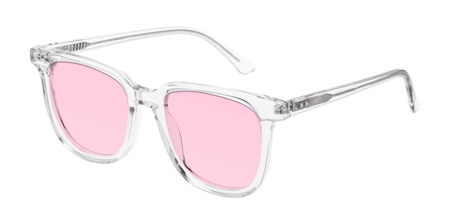 Angle of Broadway in Clear with Light Pink Tinted Lenses