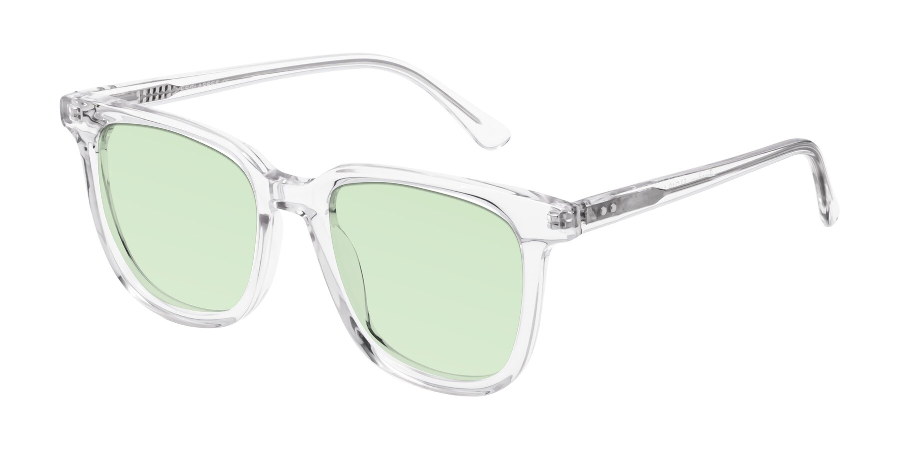 Angle of Broadway in Clear with Light Green Tinted Lenses