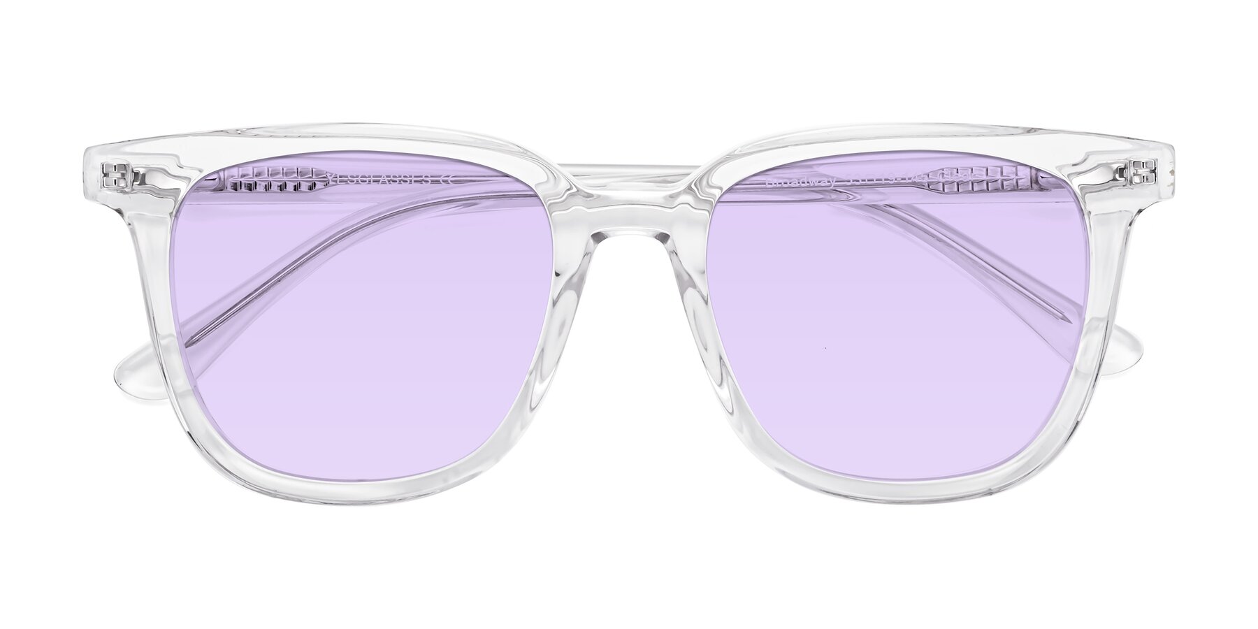 Folded Front of Broadway in Clear with Light Purple Tinted Lenses
