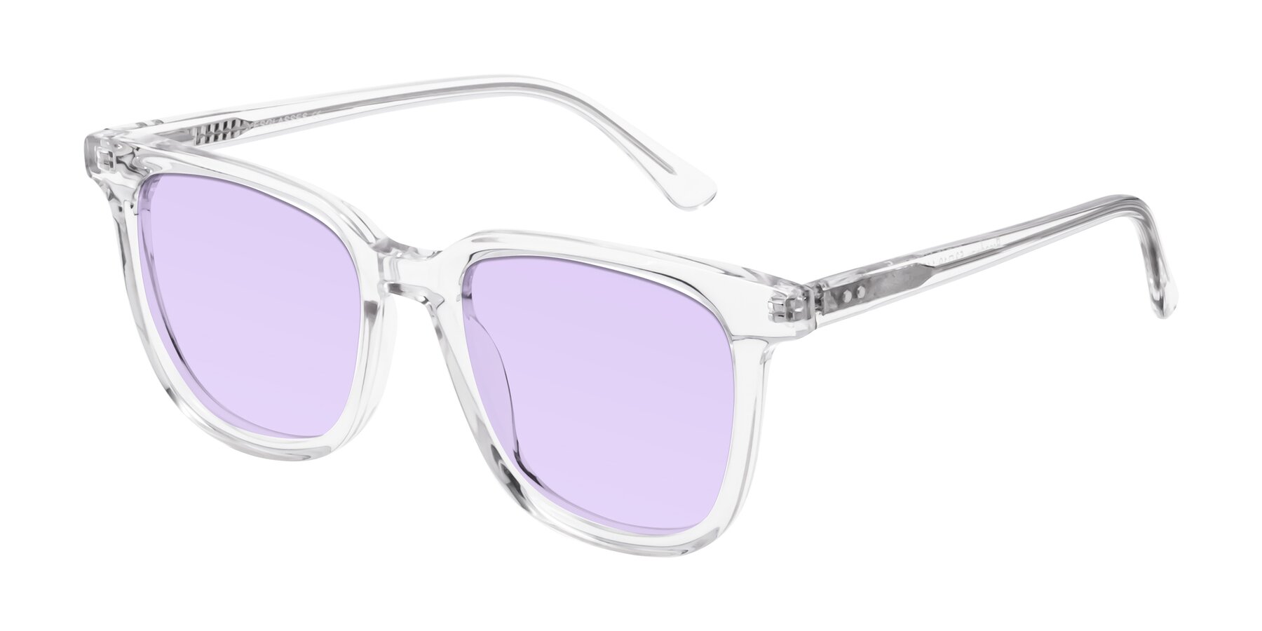 Angle of Broadway in Clear with Light Purple Tinted Lenses