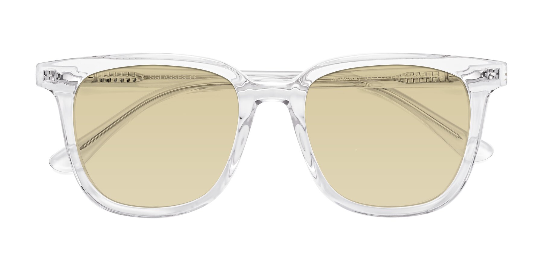 Folded Front of Broadway in Clear with Light Champagne Tinted Lenses