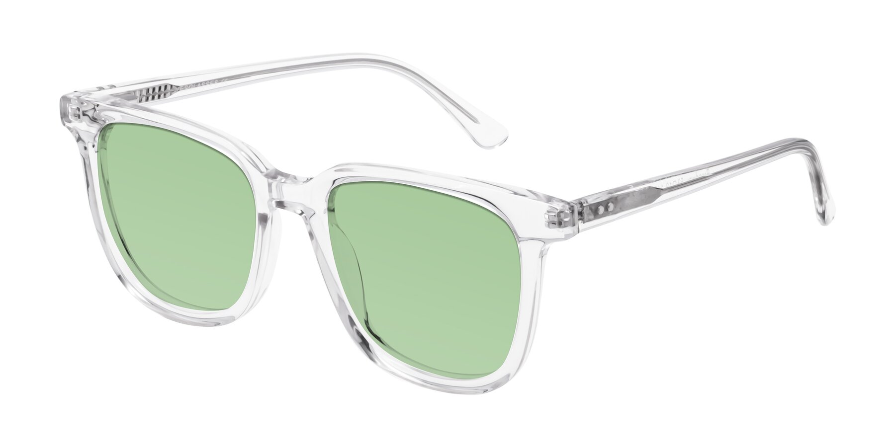 Angle of Broadway in Clear with Medium Green Tinted Lenses