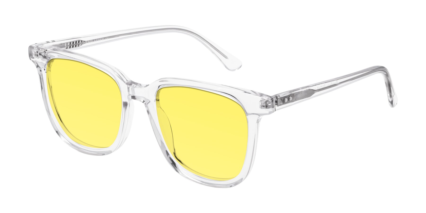 Angle of Broadway in Clear with Medium Yellow Tinted Lenses