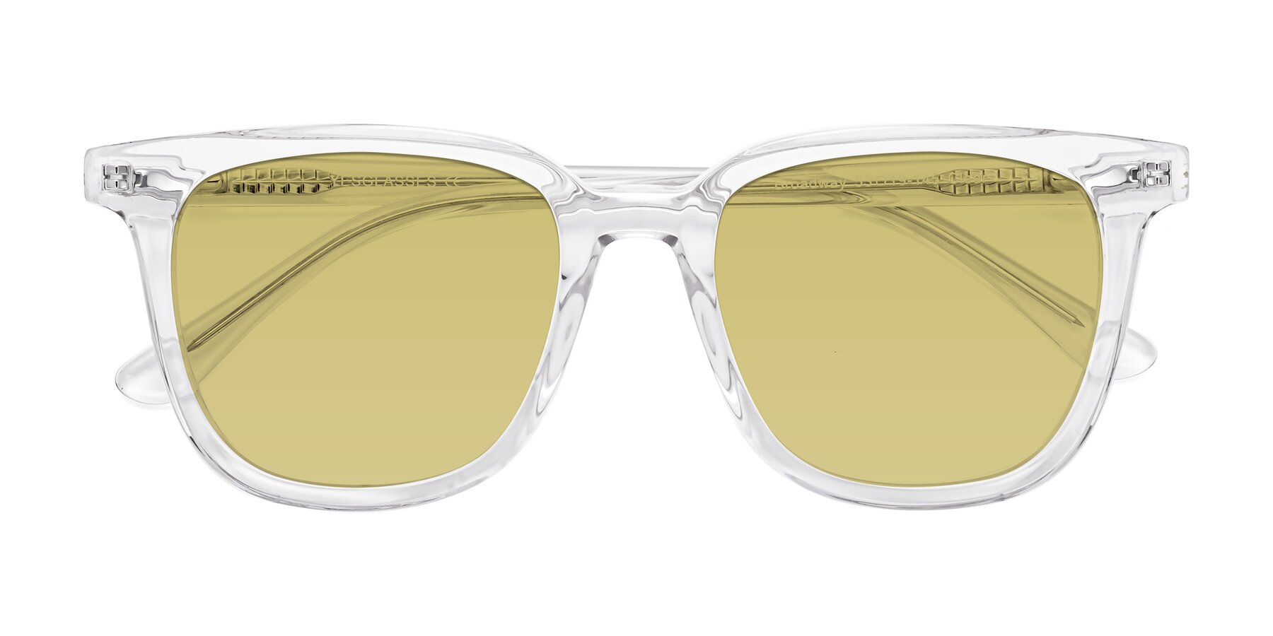 Folded Front of Broadway in Clear with Medium Champagne Tinted Lenses