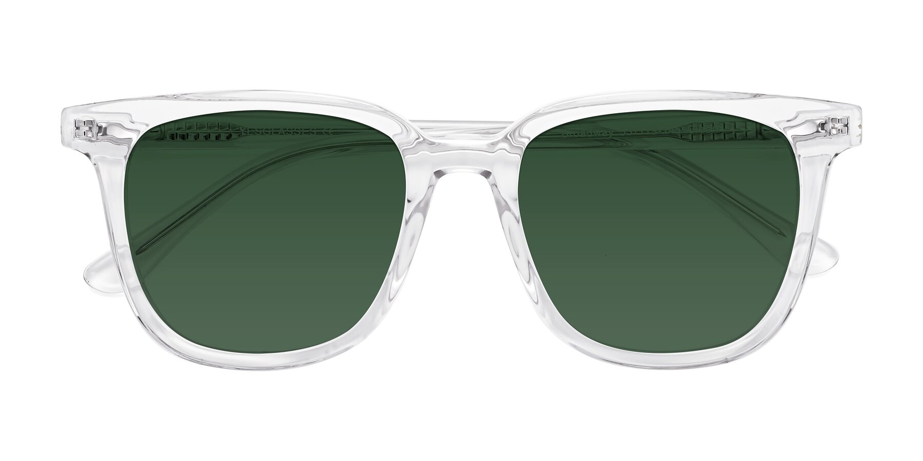 Folded Front of Broadway in Clear with Green Tinted Lenses