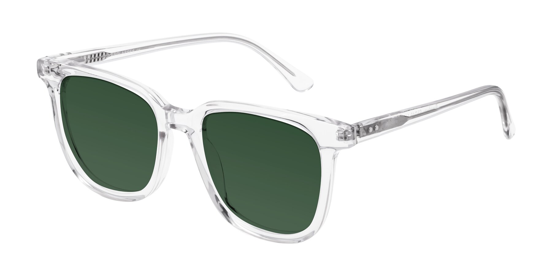 Angle of Broadway in Clear with Green Tinted Lenses