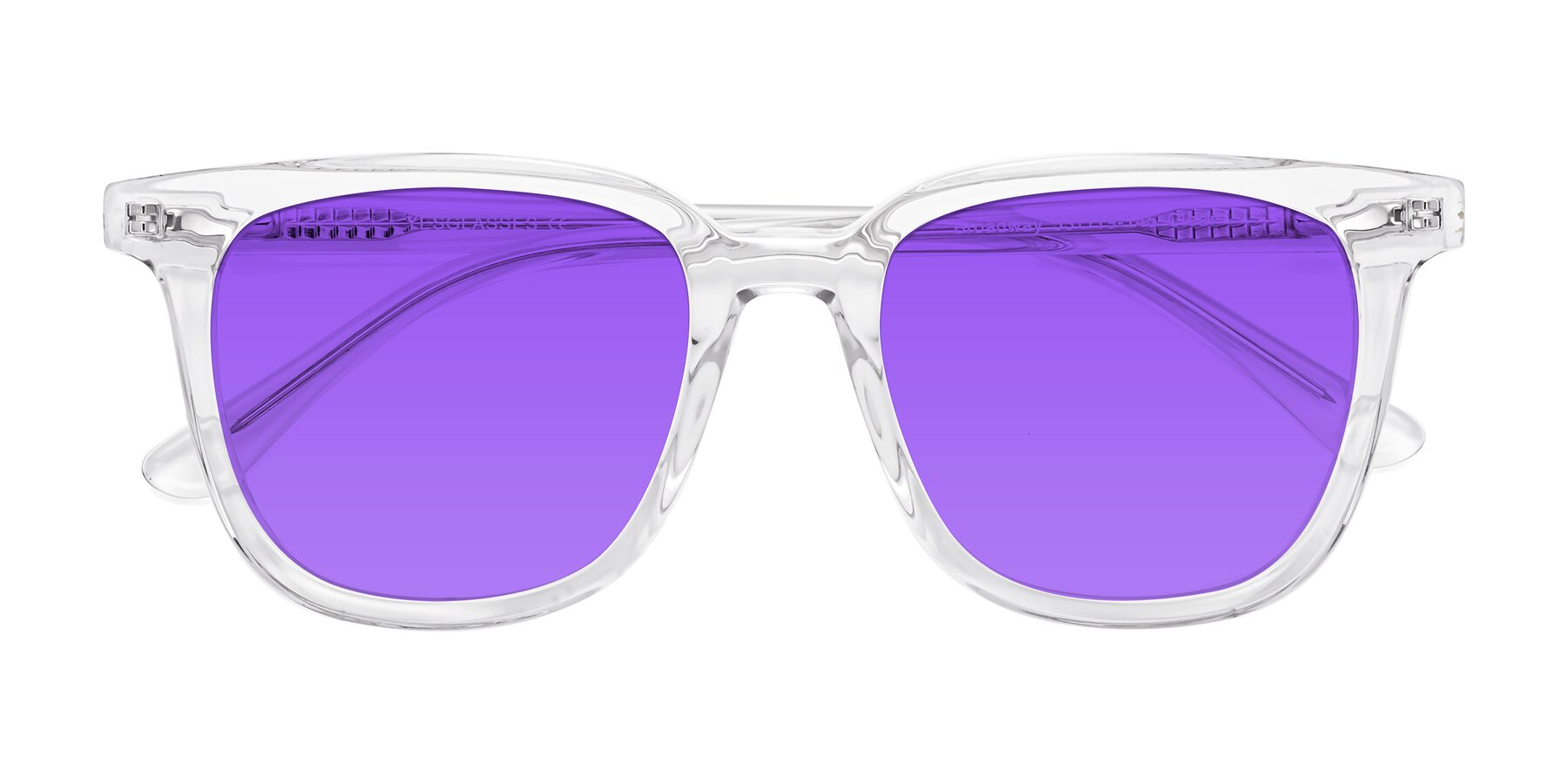 Folded Front of Broadway in Clear with Purple Tinted Lenses