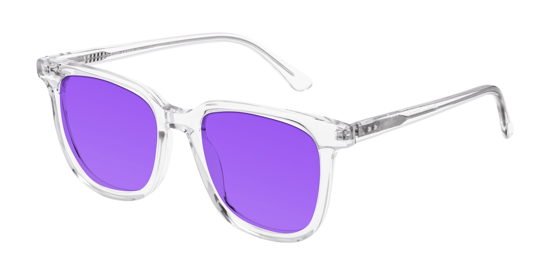 Angle of Broadway in Clear with Purple Tinted Lenses