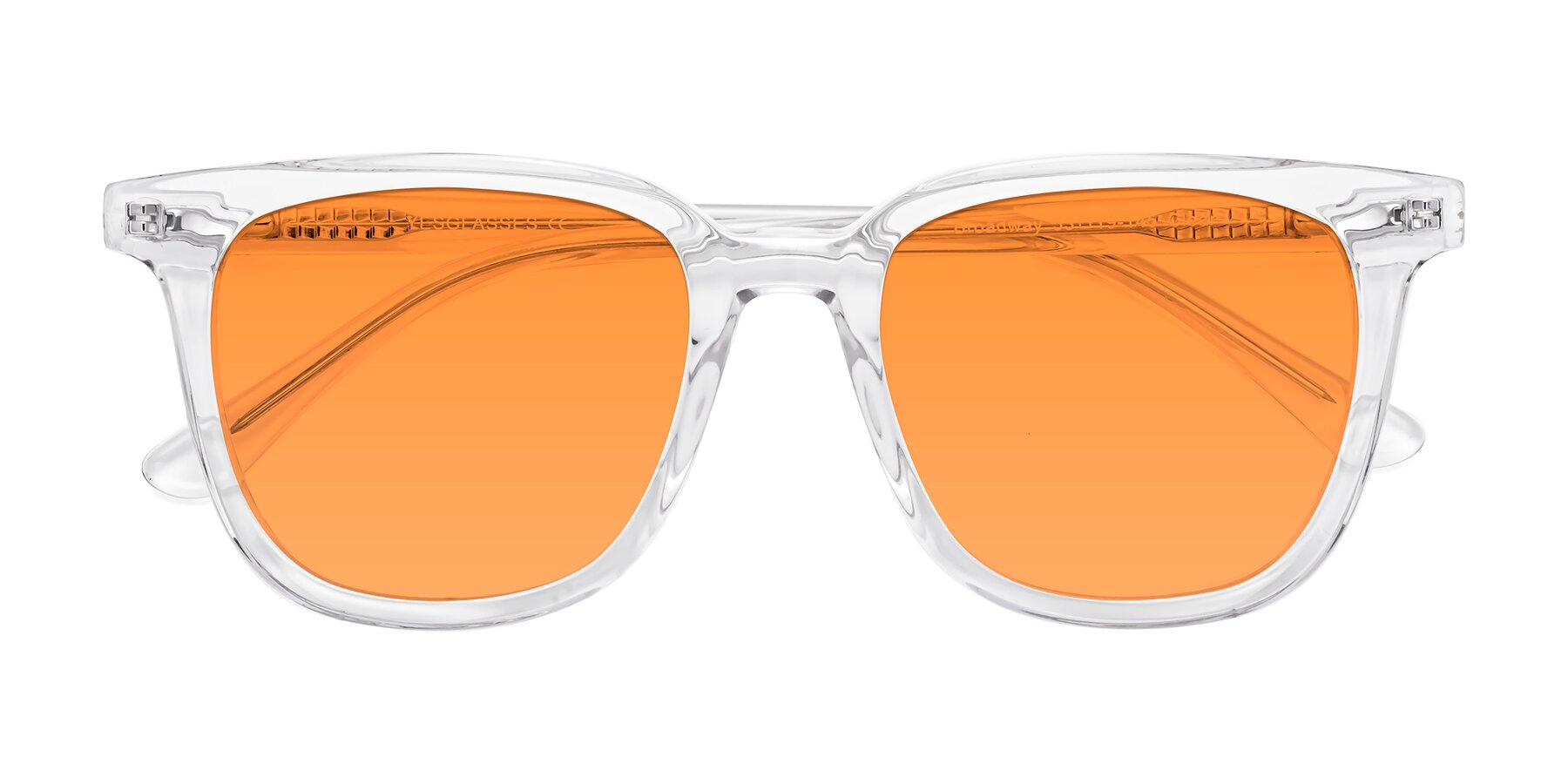 Folded Front of Broadway in Clear with Orange Tinted Lenses