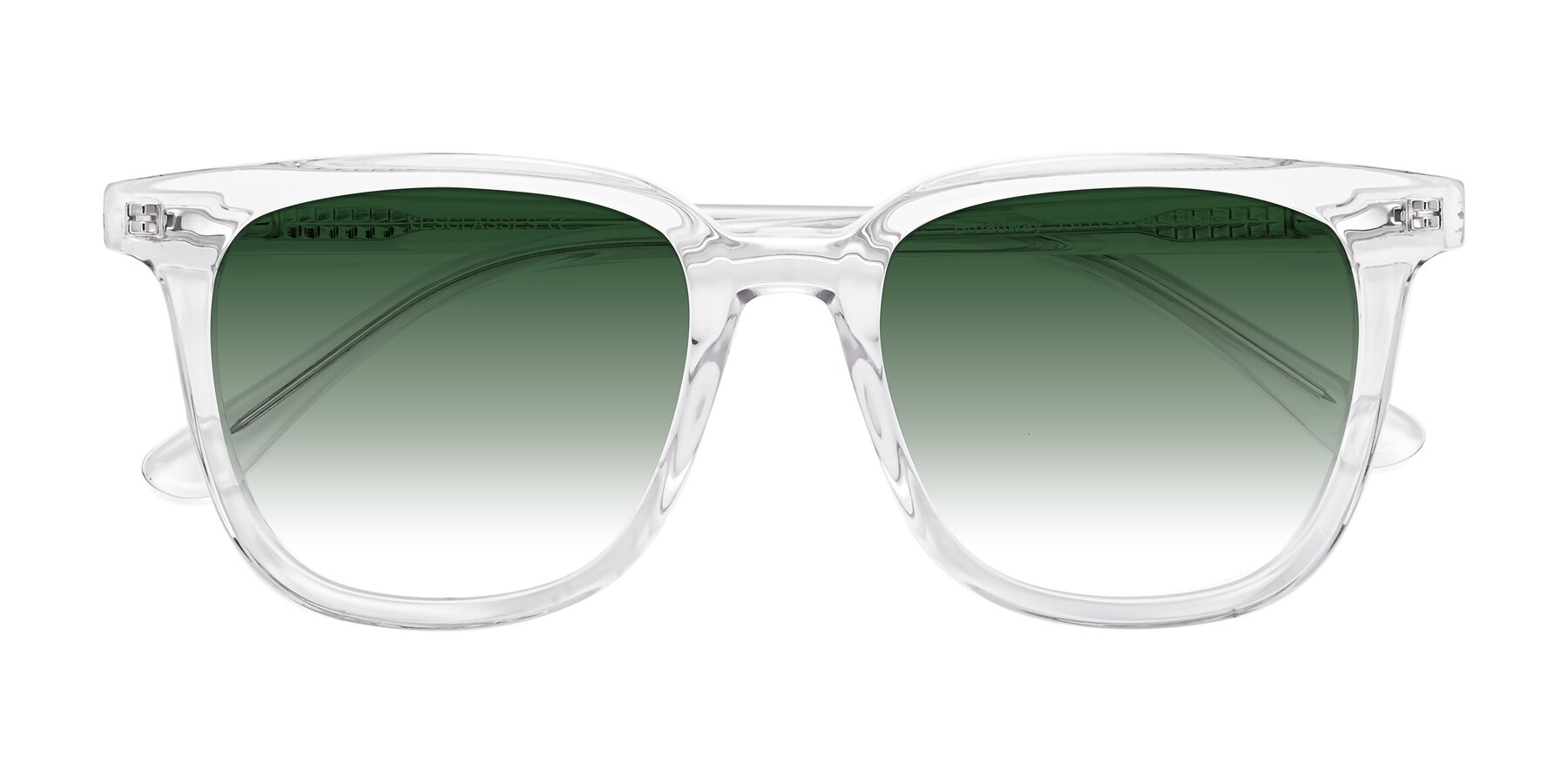 Folded Front of Broadway in Clear with Green Gradient Lenses