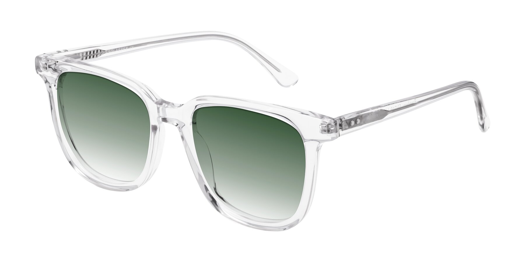Angle of Broadway in Clear with Green Gradient Lenses