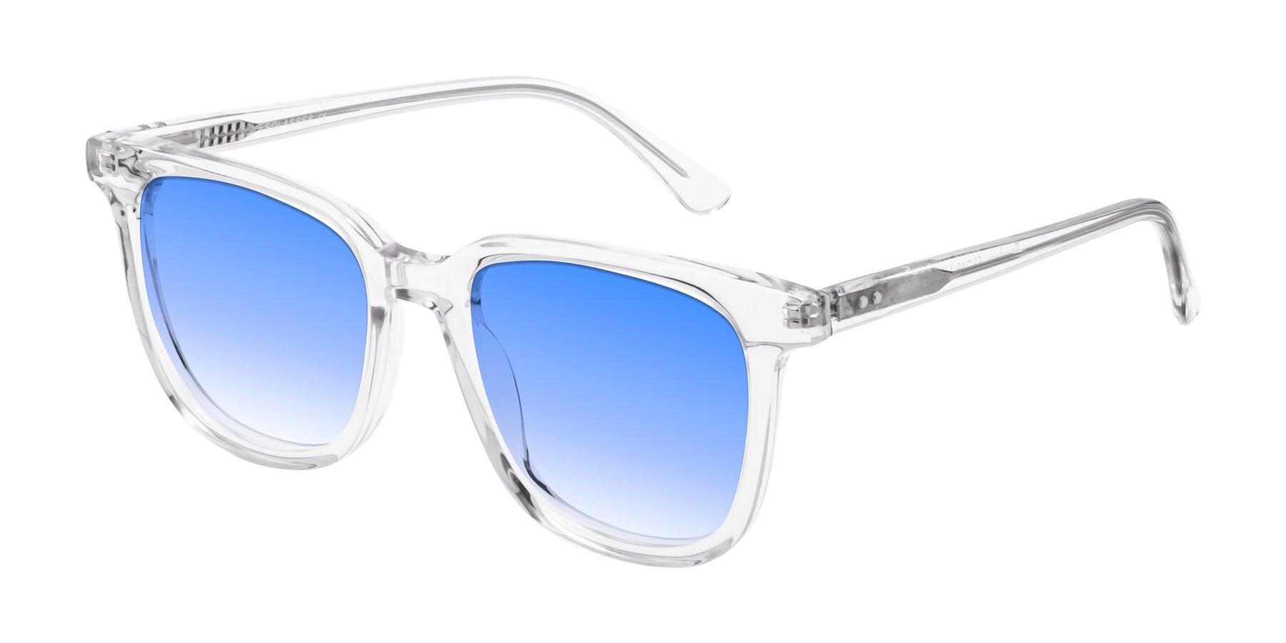 Angle of Broadway in Clear with Blue Gradient Lenses