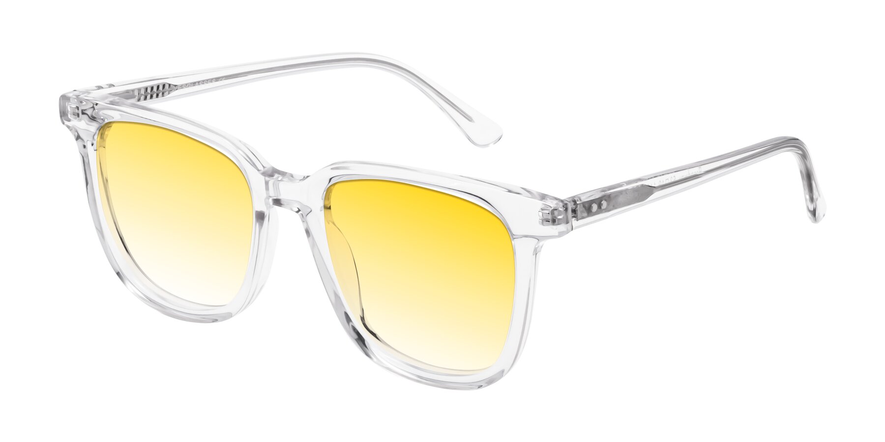 Angle of Broadway in Clear with Yellow Gradient Lenses