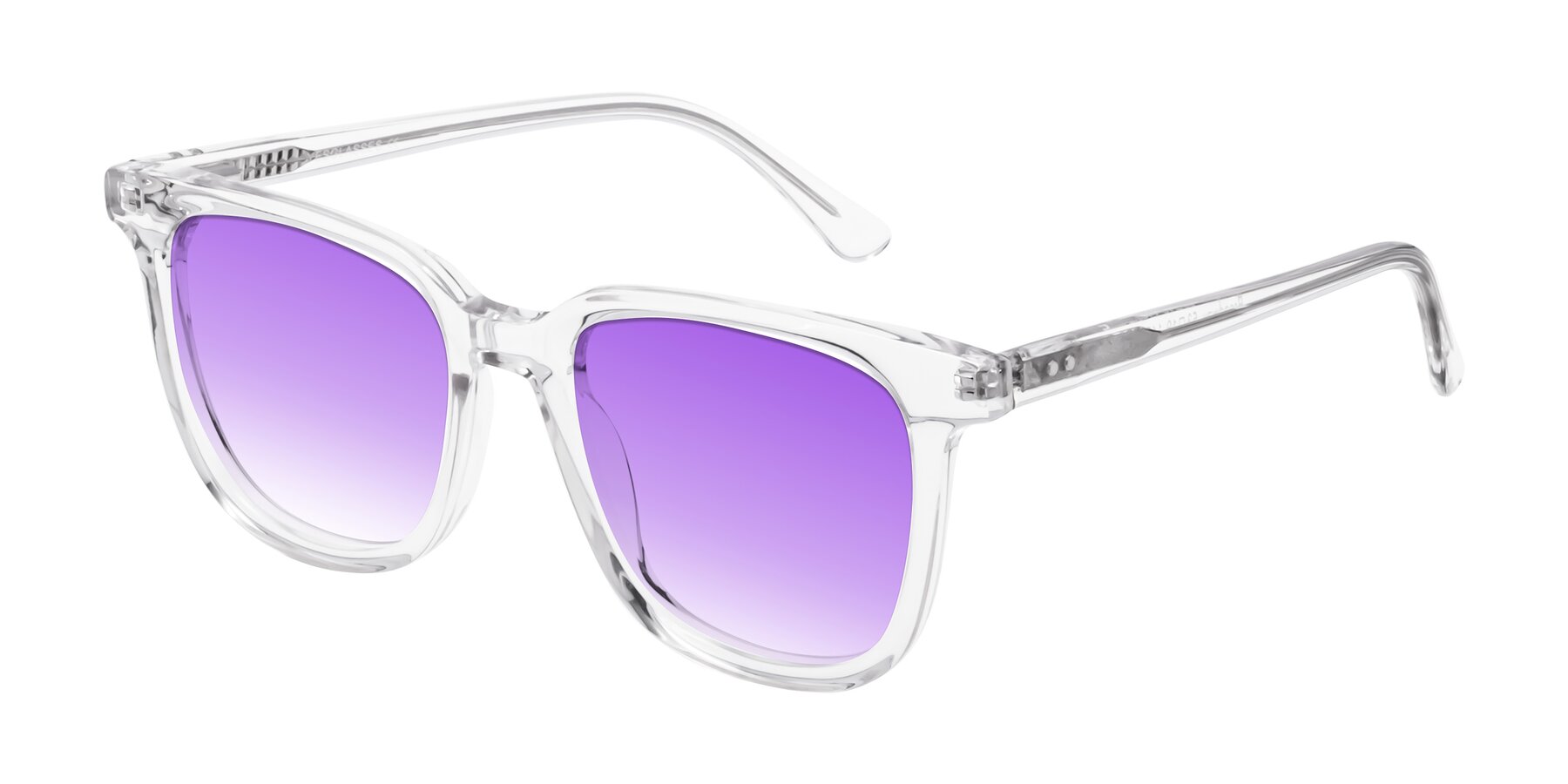 Angle of Broadway in Clear with Purple Gradient Lenses
