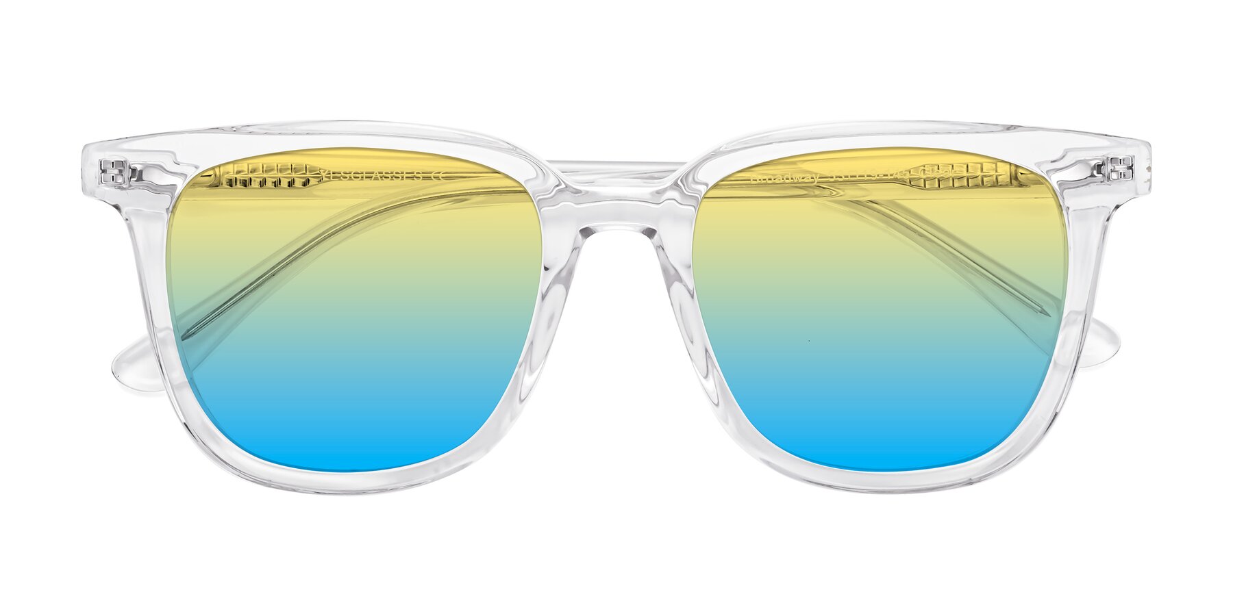 Folded Front of Broadway in Clear with Yellow / Blue Gradient Lenses