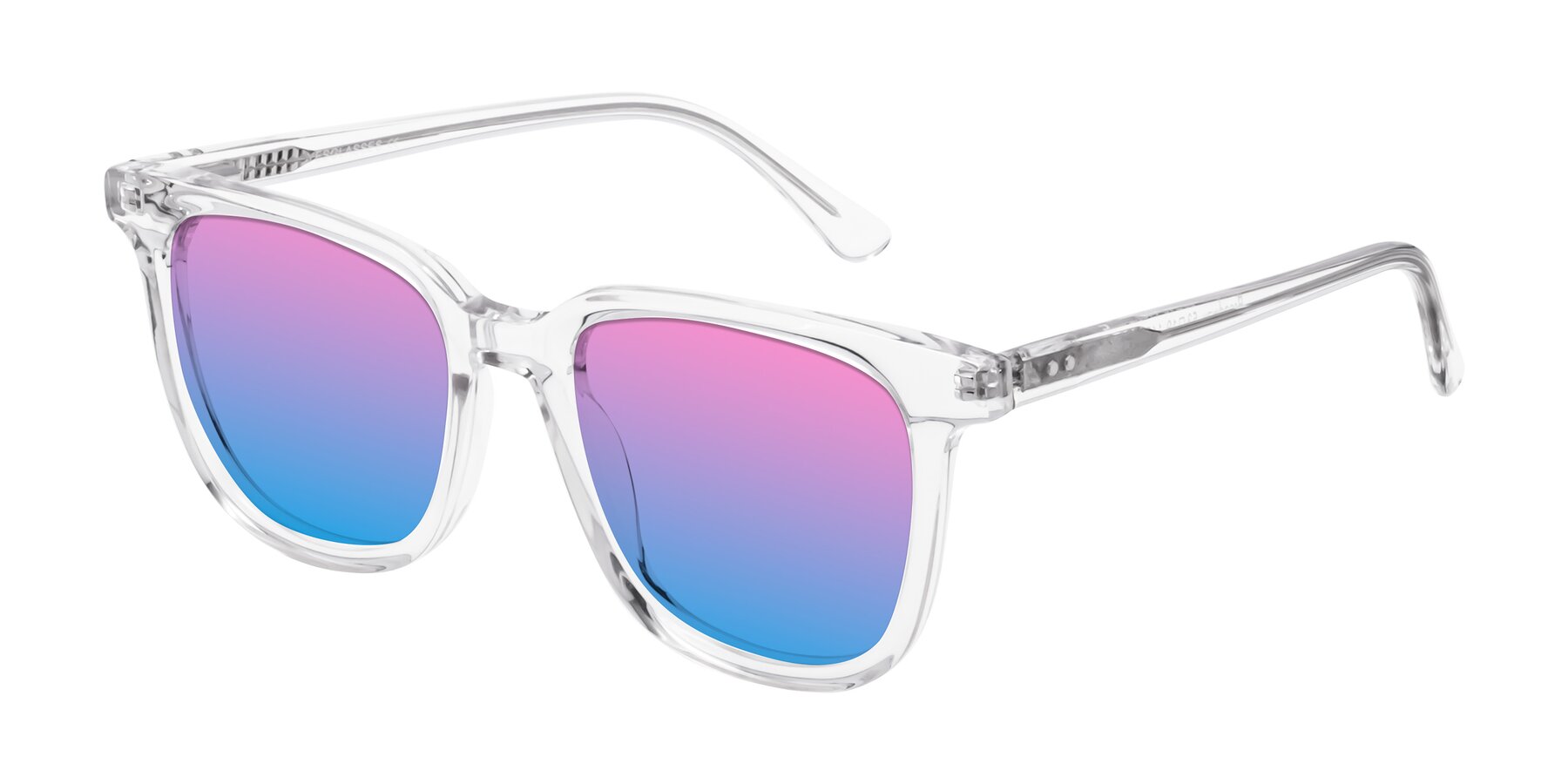 Angle of Broadway in Clear with Pink / Blue Gradient Lenses