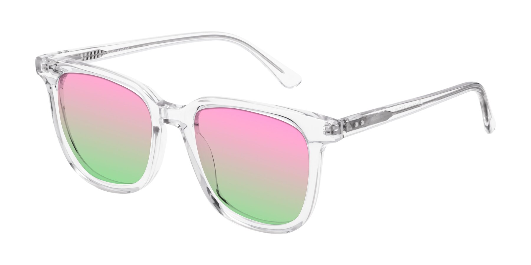 Angle of Broadway in Clear with Pink / Green Gradient Lenses