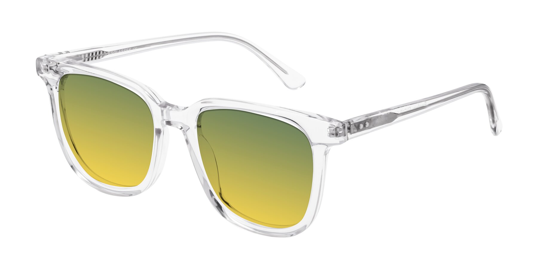 Angle of Broadway in Clear with Green / Yellow Gradient Lenses