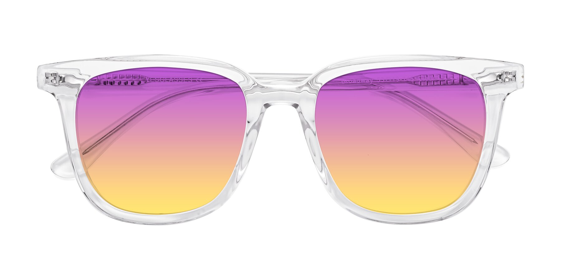 Folded Front of Broadway in Clear with Purple / Yellow Gradient Lenses