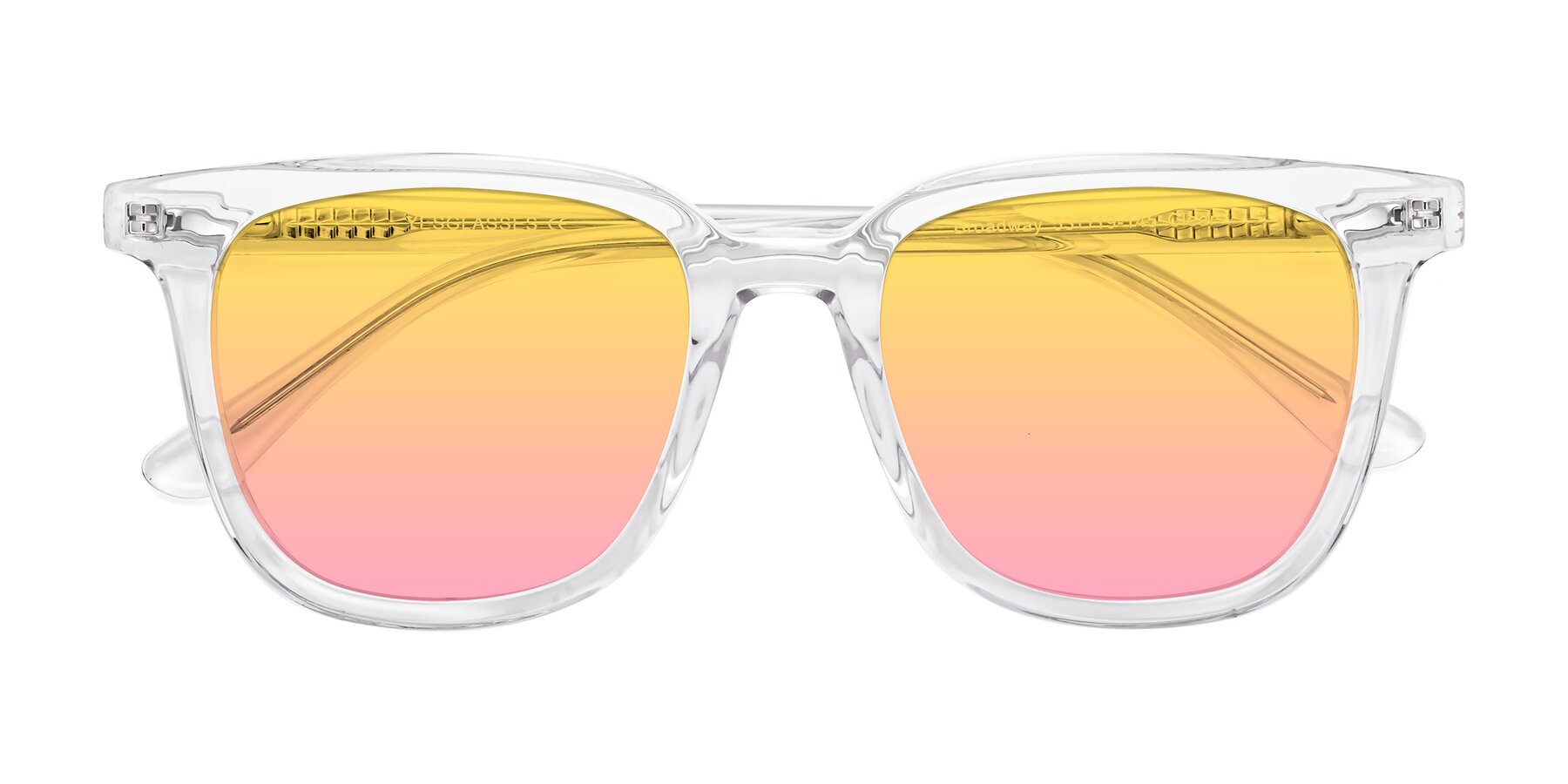 Folded Front of Broadway in Clear with Yellow / Pink Gradient Lenses