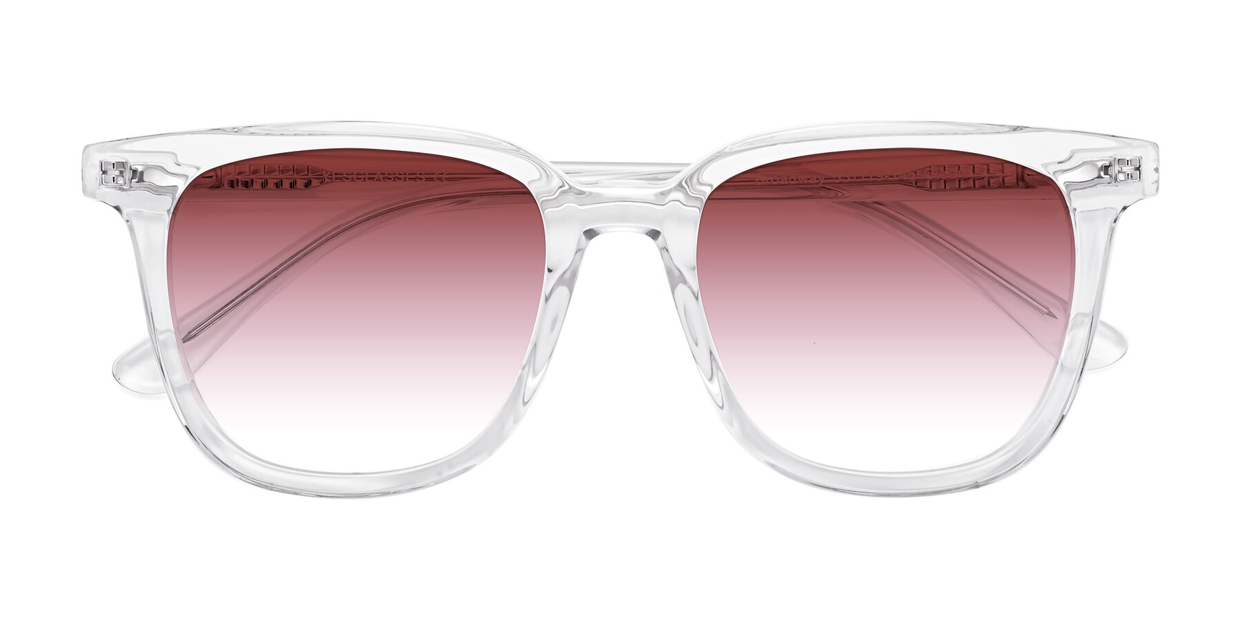 Folded Front of Broadway in Clear with Garnet Gradient Lenses