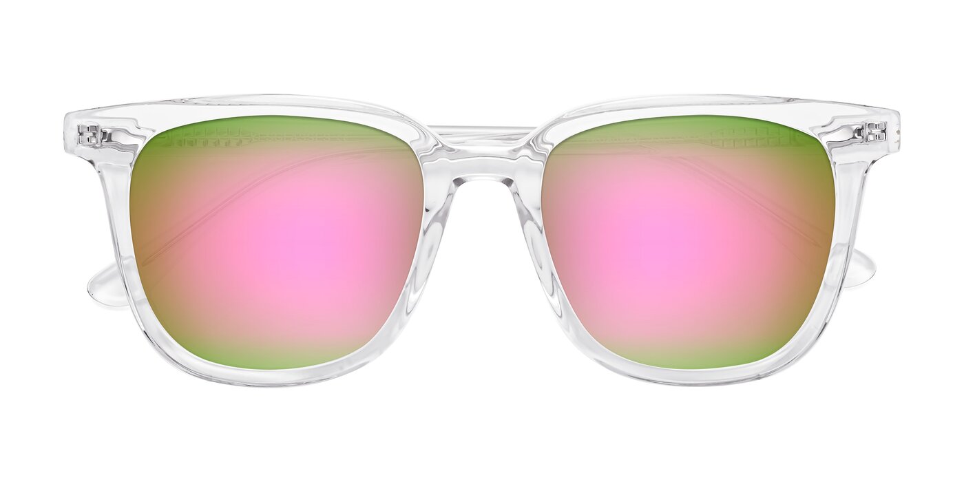 Broadway - Clear Flash Mirrored Sunglasses