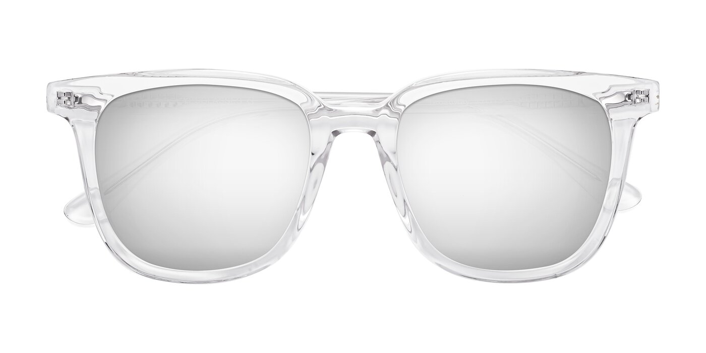 Broadway - Clear Flash Mirrored Sunglasses