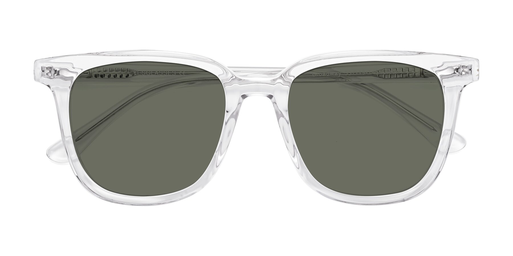 Folded Front of Broadway in Clear with Gray Polarized Lenses