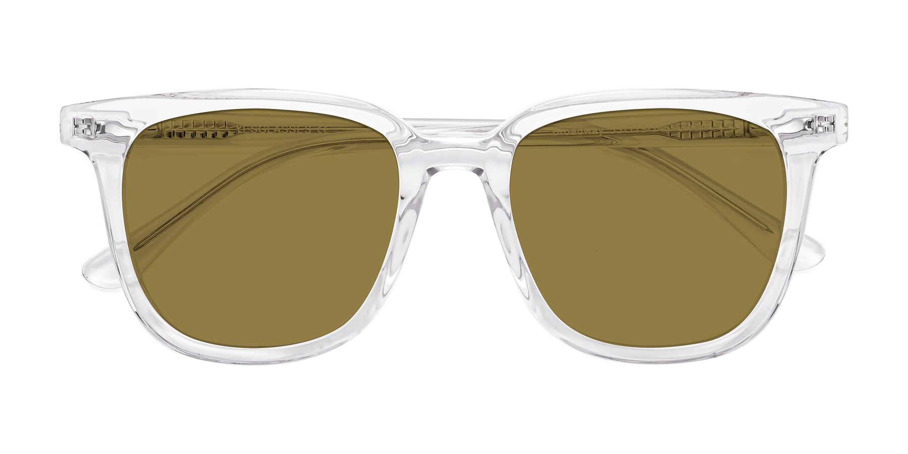 Folded Front of Broadway in Clear with Brown Polarized Lenses