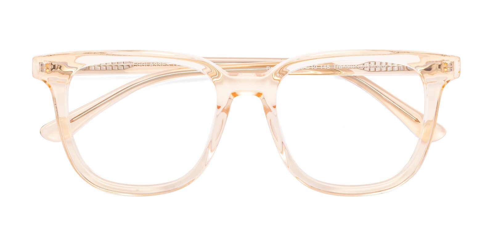 Translucent Brown Oversized Acetate Trapezoid Eyeglasses Broadway