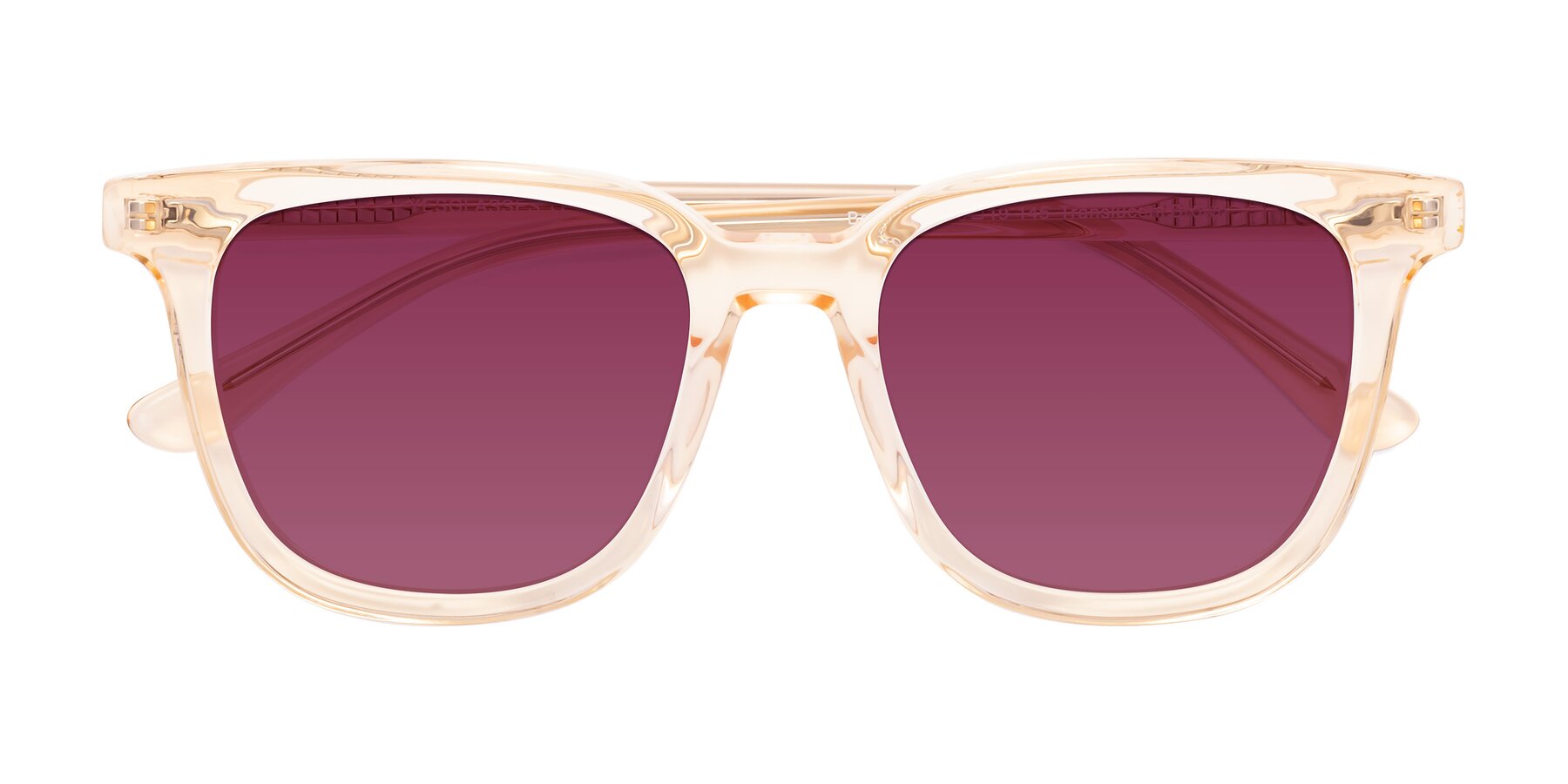 Folded Front of Broadway in Translucent Brown with Wine Tinted Lenses