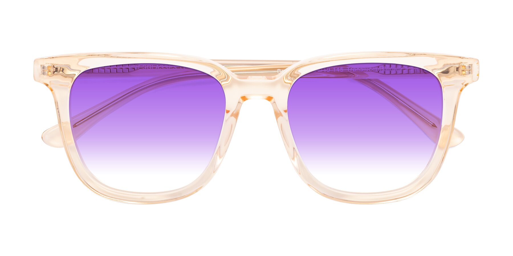 Folded Front of Broadway in Translucent Brown with Purple Gradient Lenses