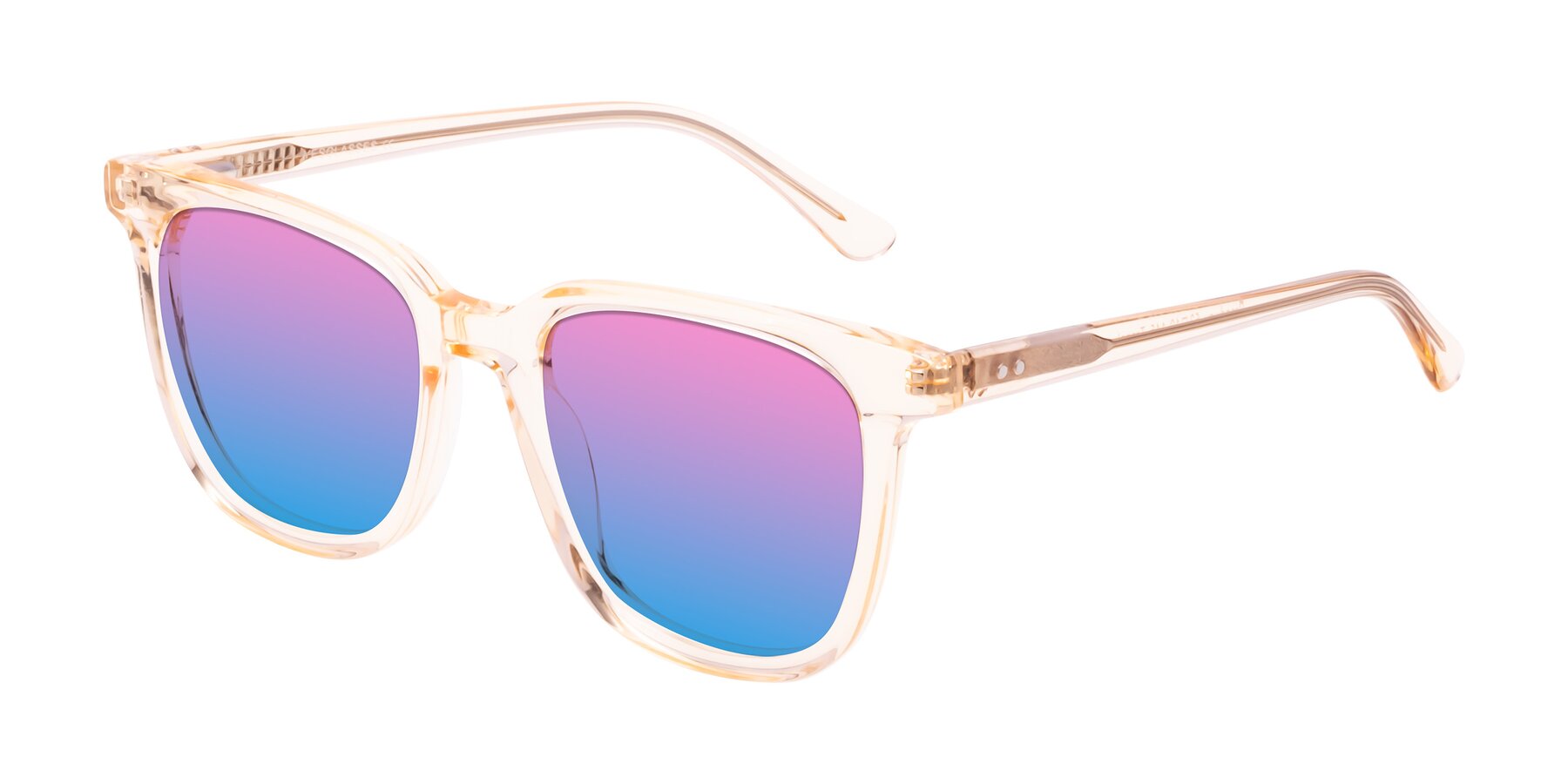 Angle of Broadway in Translucent Brown with Pink / Blue Gradient Lenses
