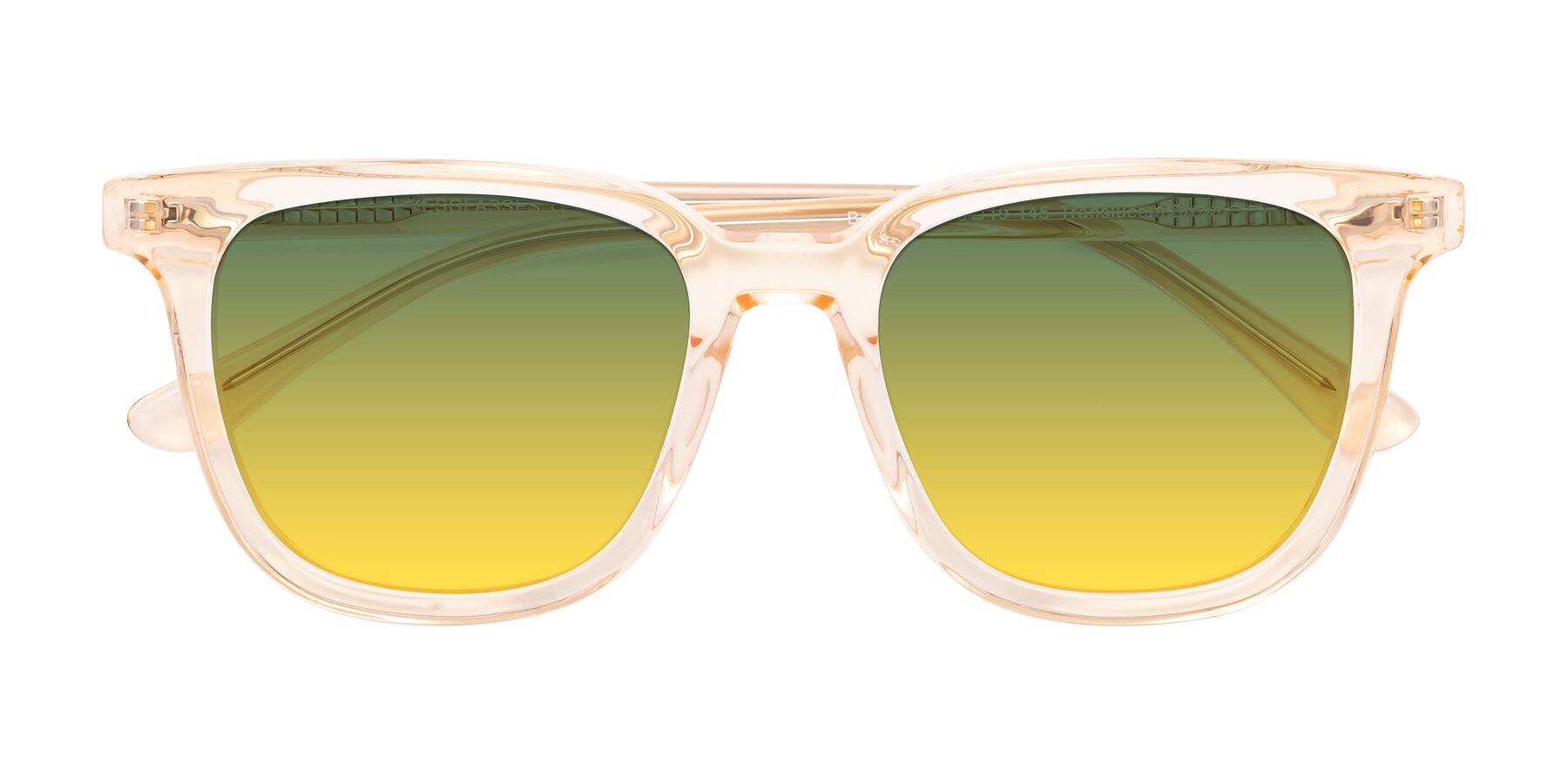 Folded Front of Broadway in Translucent Brown with Green / Yellow Gradient Lenses