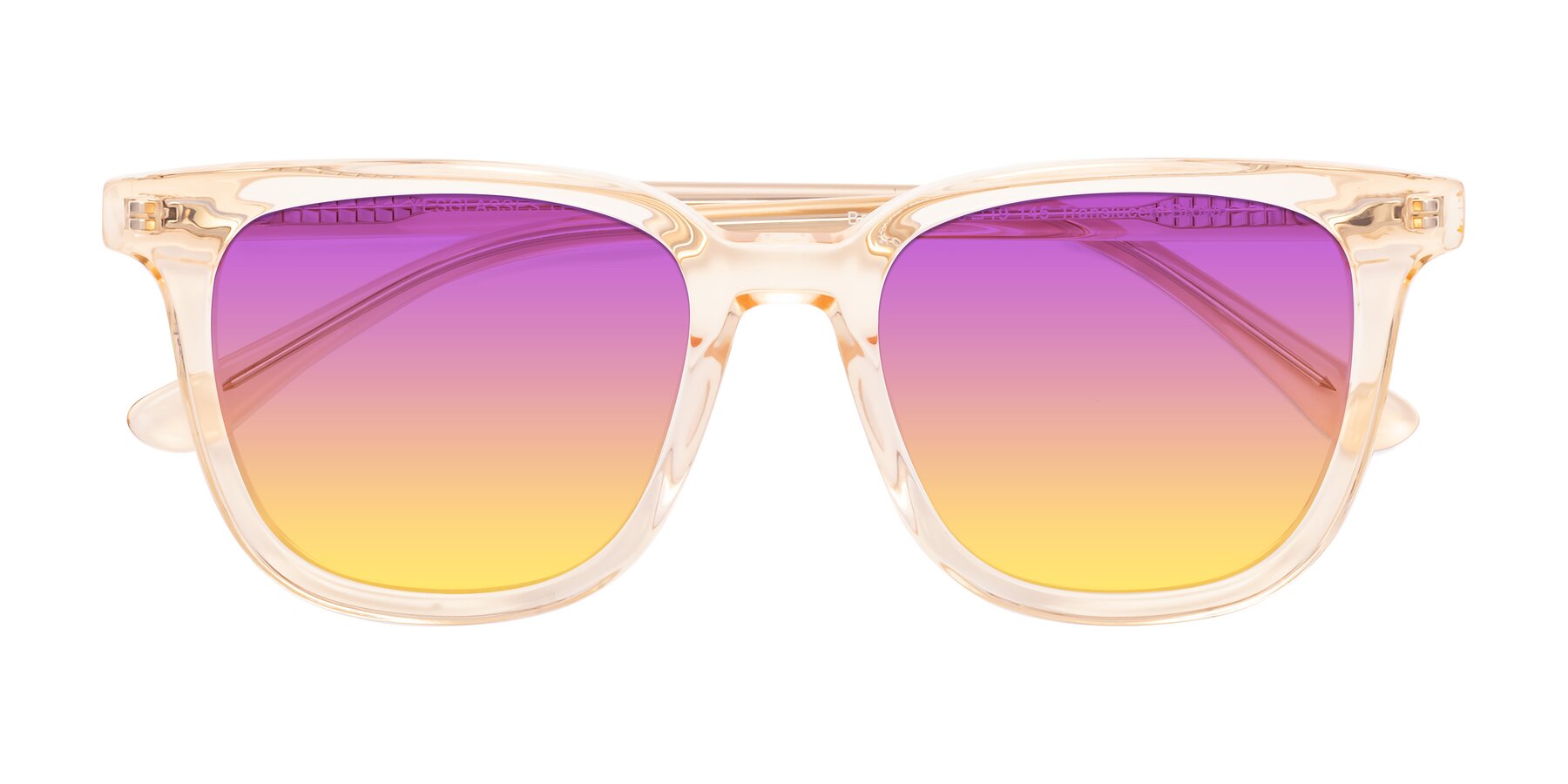 Folded Front of Broadway in Translucent Brown with Purple / Yellow Gradient Lenses