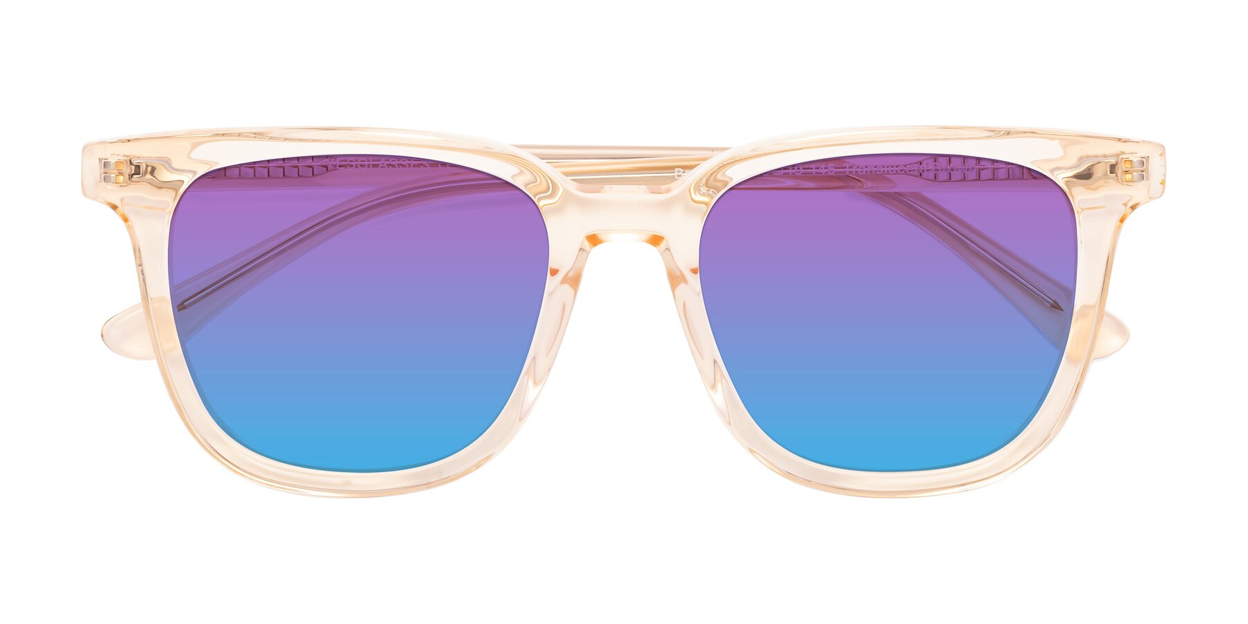 Folded Front of Broadway in Translucent Brown with Purple / Blue Gradient Lenses