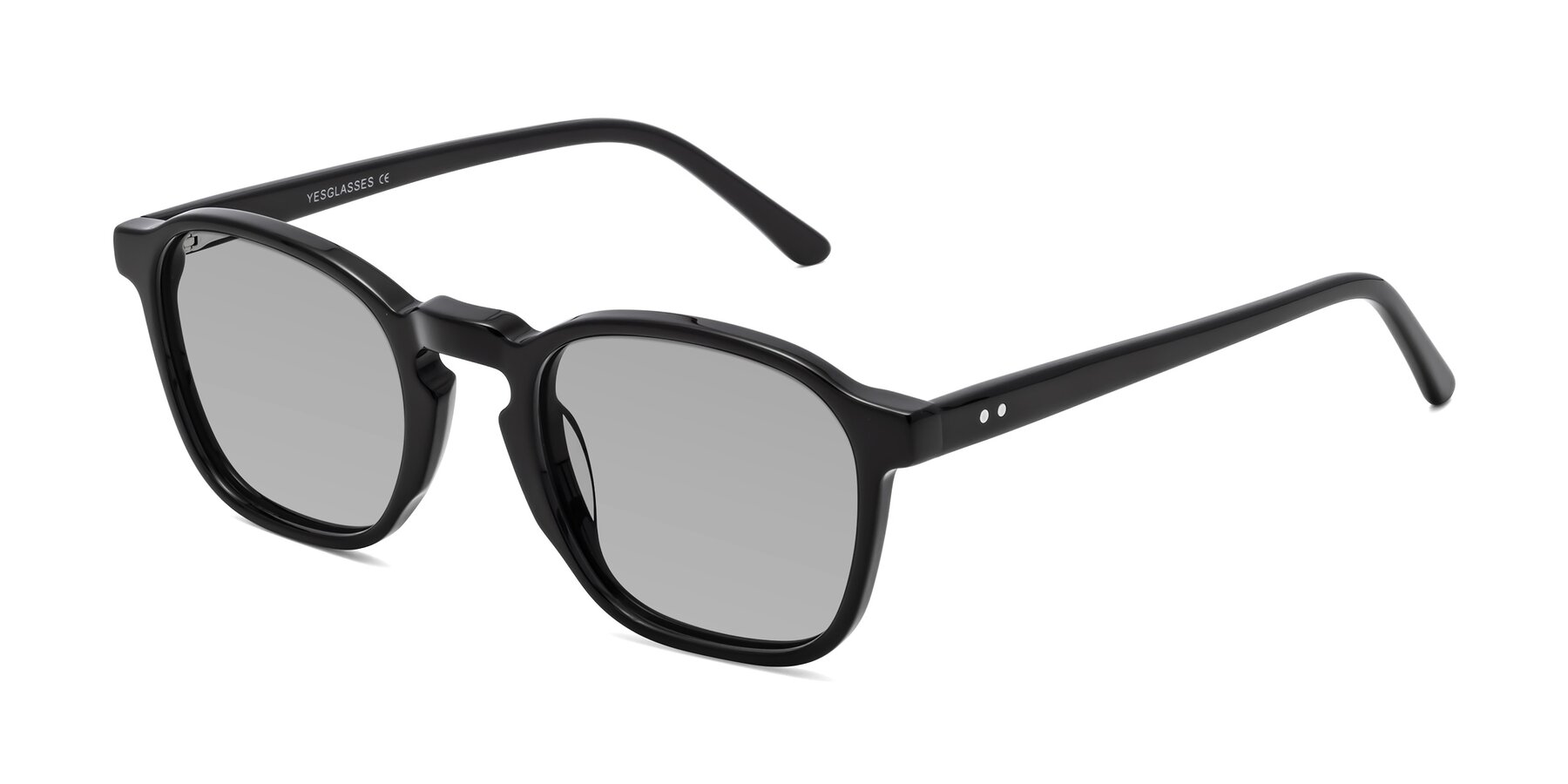 Angle of Generous in Black with Light Gray Tinted Lenses