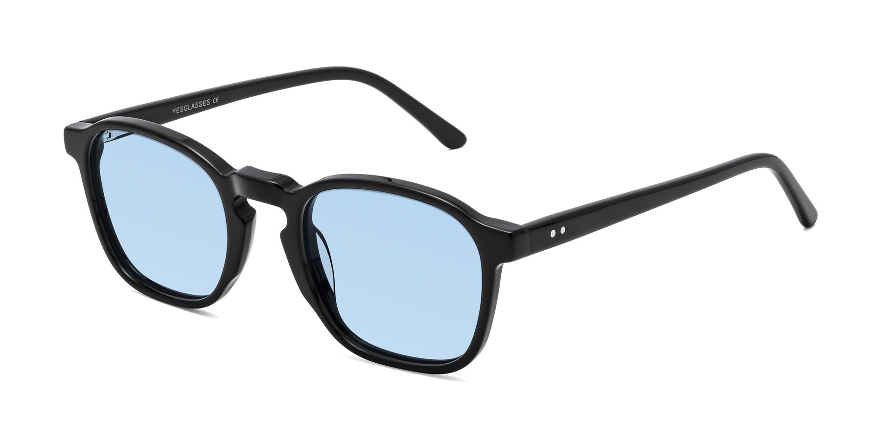 Angle of Generous in Black with Light Blue Tinted Lenses