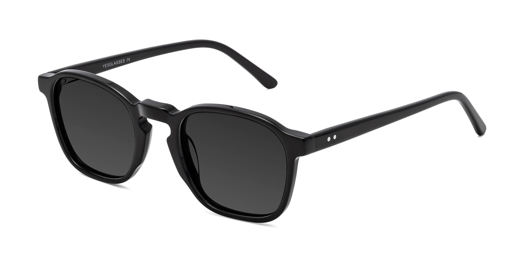 Angle of Generous in Black with Gray Tinted Lenses