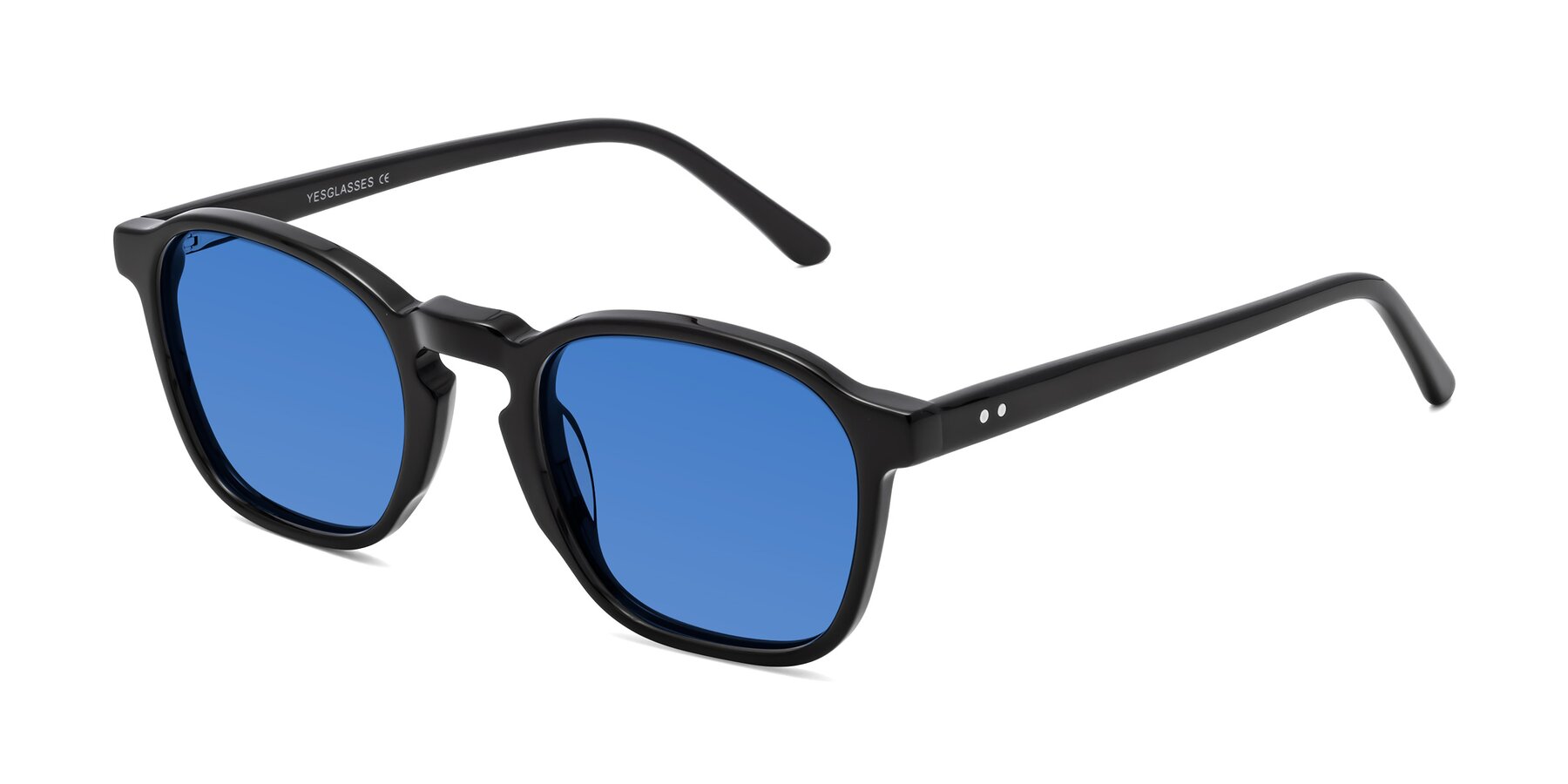 Angle of Generous in Black with Blue Tinted Lenses