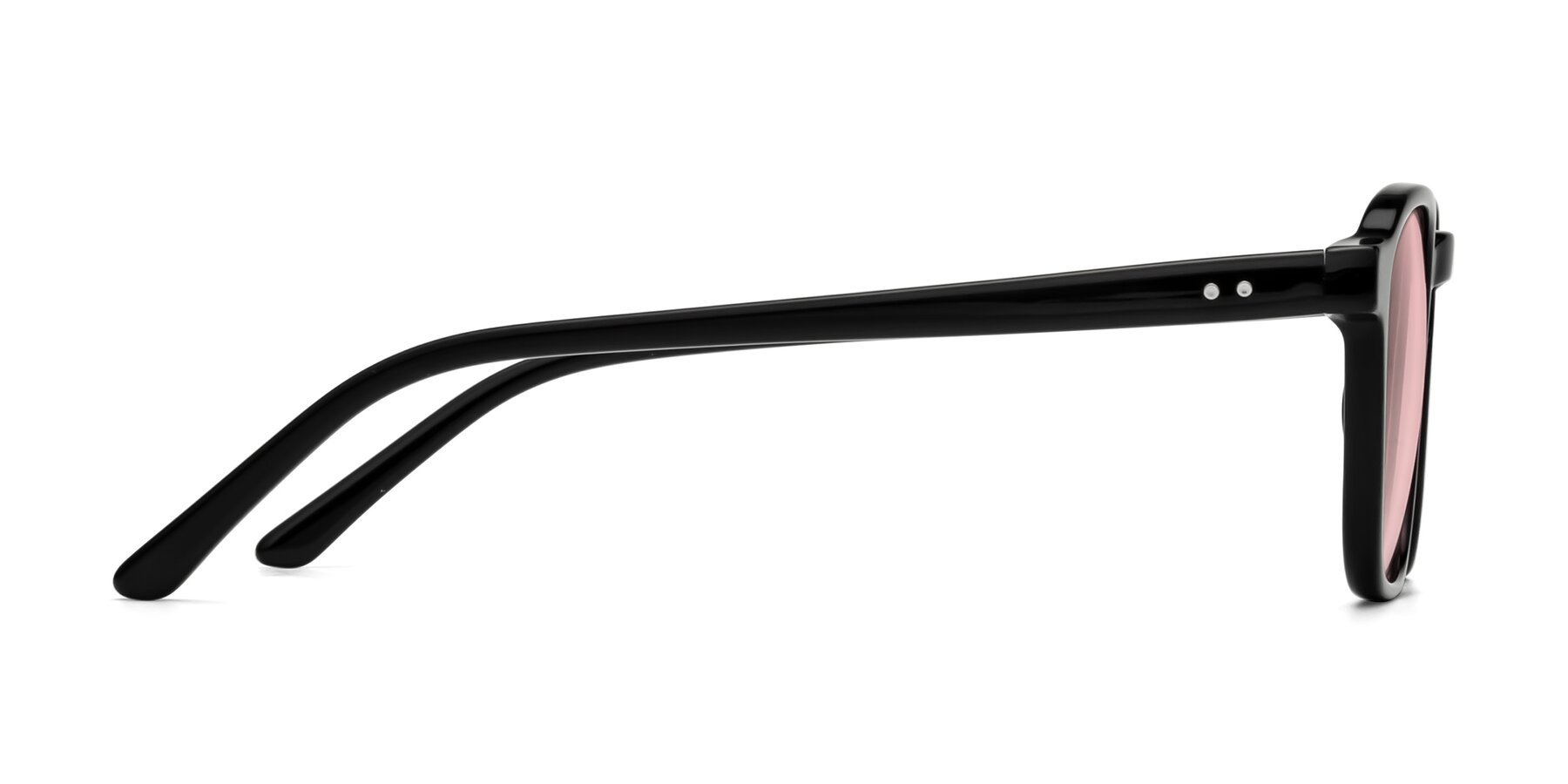 Side of Generous in Black with Light Garnet Tinted Lenses