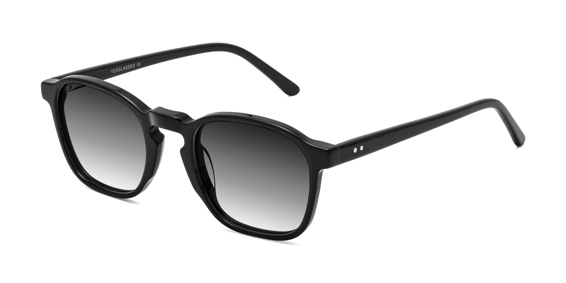 Angle of Generous in Black with Gray Gradient Lenses