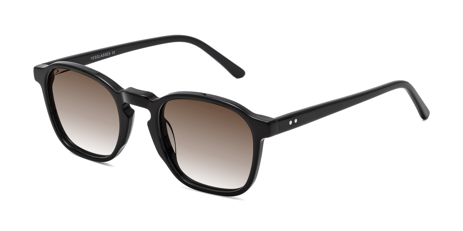 Angle of Generous in Black with Brown Gradient Lenses