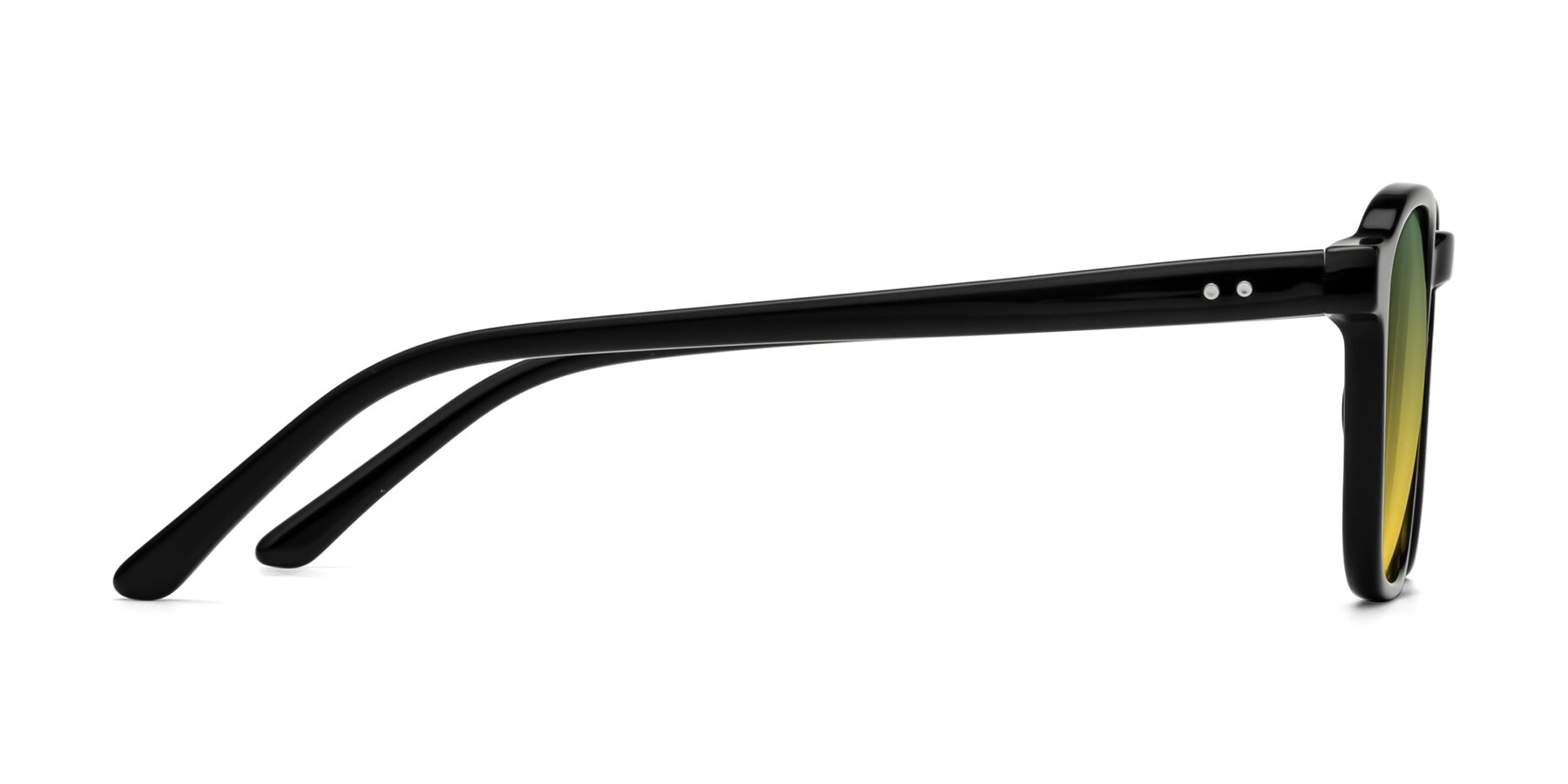 Side of Generous in Black with Green / Yellow Gradient Lenses