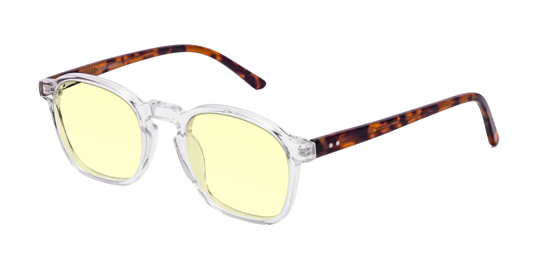 Angle of Generous in Clear with Light Yellow Tinted Lenses